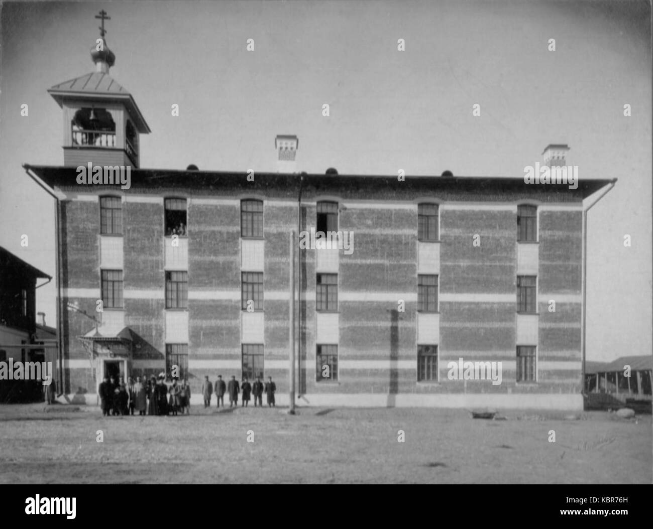 Caserma rosso in Rybinsk 01 Foto Stock