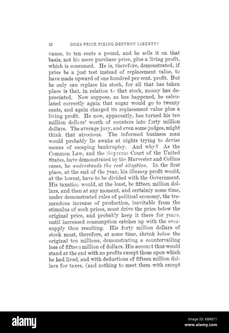 Nel 1920, il lavoro di Earle si chiede se la fissazione dei prezzi comprometta la libertà. Il pezzo è un esame critico dei sistemi economici e dell'impatto della regolamentazione sulla libertà. Foto Stock