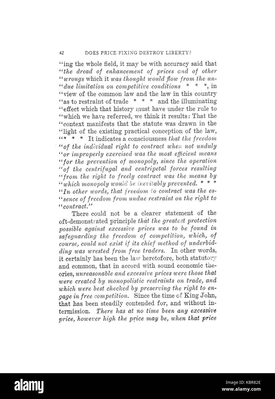 Nel suo lavoro del 1920, Earle esplora l'impatto della fissazione dei prezzi sulle libertà personali e sulla libertà economica, sollevando preoccupazioni circa la sua influenza sulle dinamiche del mercato e sui diritti individuali durante l'inizio del XX secolo. Foto Stock