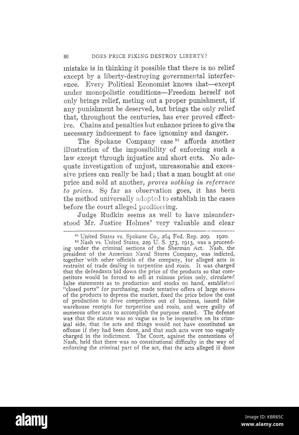 Questo testo del 1920 di Earle esplora le implicazioni economiche e filosofiche della fissazione dei prezzi, mettendo in discussione i suoi effetti sulla libertà e sul libero mercato. Affronta la tensione tra la regolamentazione economica e la libertà individuale. Foto Stock