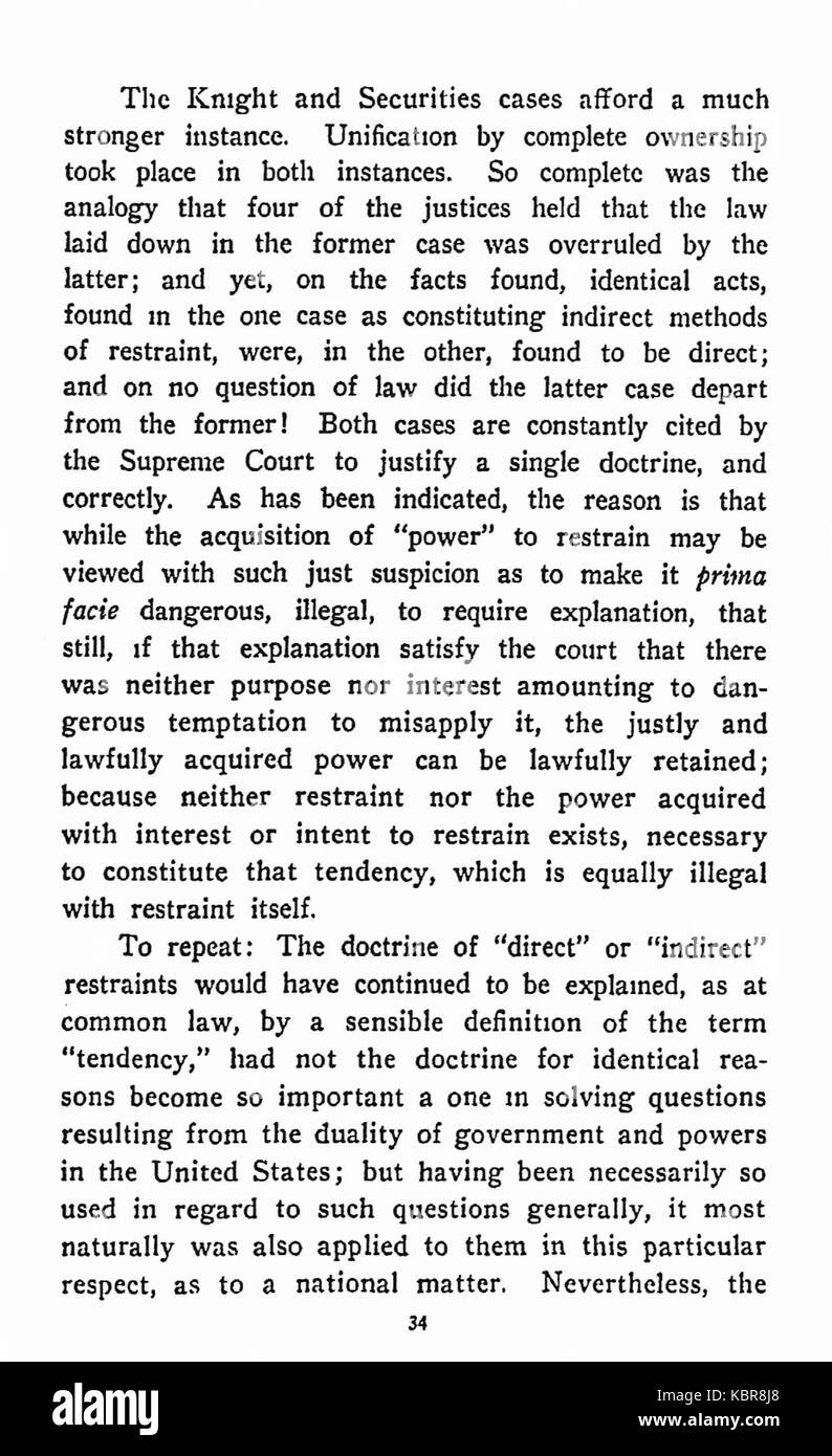 Earle, libertà di commercio come arginato dalla legge nazionale, 1909 34 Foto Stock