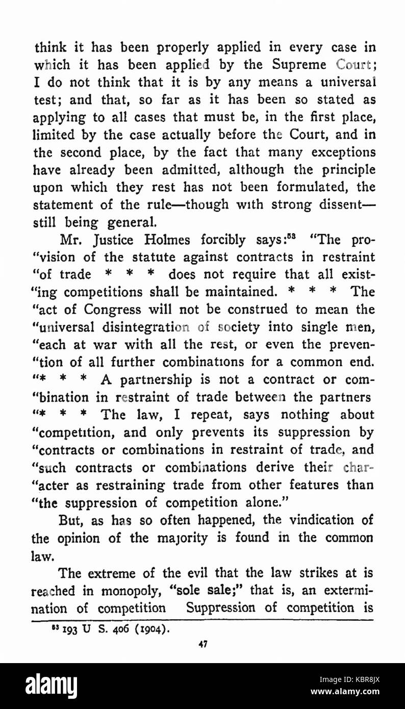 Earle, libertà di commercio come arginato dalla legge nazionale, 1909 47 Foto Stock