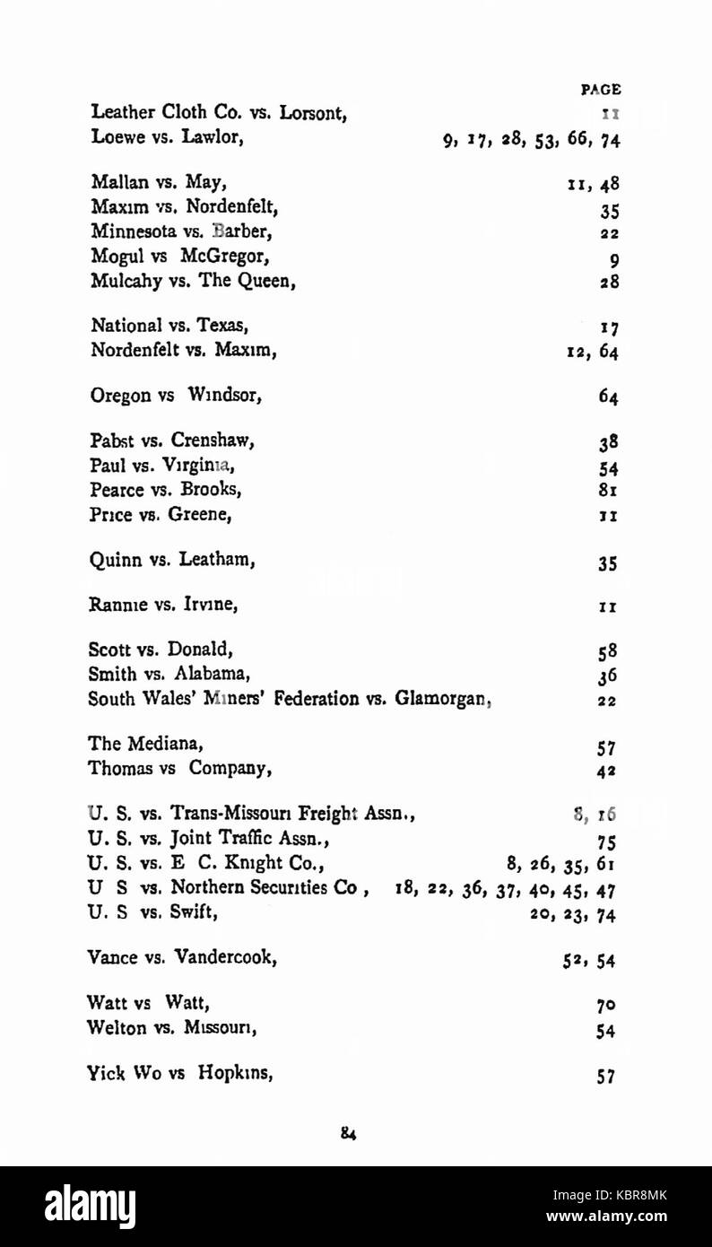 Earle, libertà di commercio come arginato dalla legge nazionale, 1909 84 Foto Stock