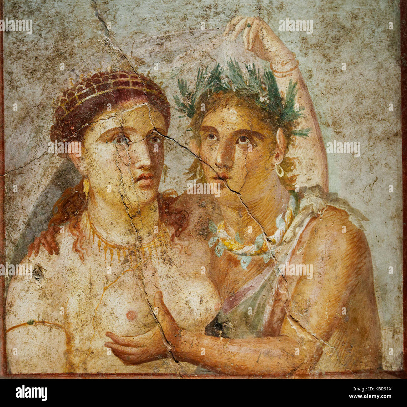 Il satiro maenad uomo Napoli Inv110590 Foto Stock