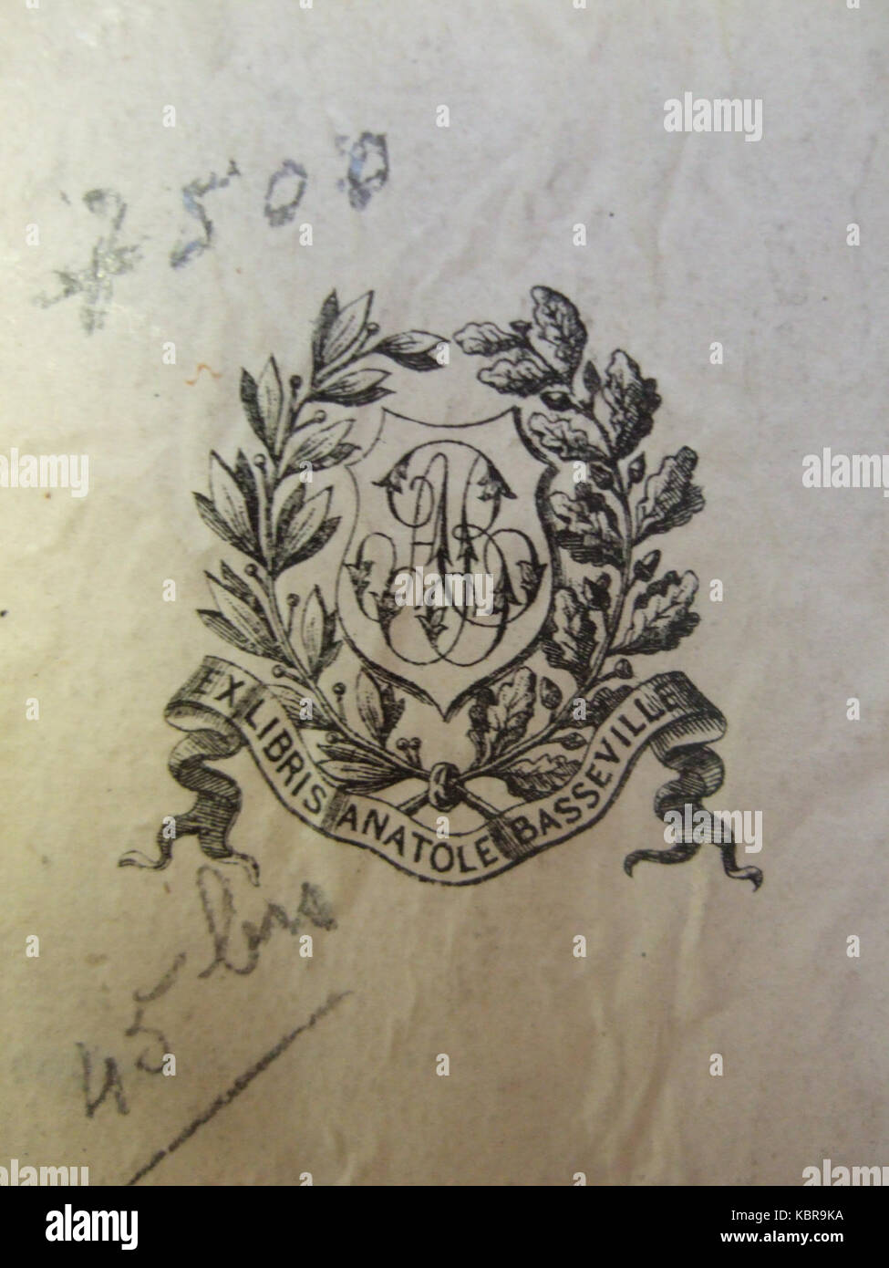 P16 1335 ex libris Anatole Basseville (6633691519) Foto Stock