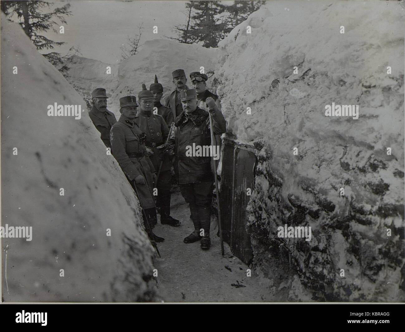 Stellung auf Cimbroslava vielka Besichtigung am 18 2.1917. GMJR.V.Puchalski. (BildID 15450033) Foto Stock