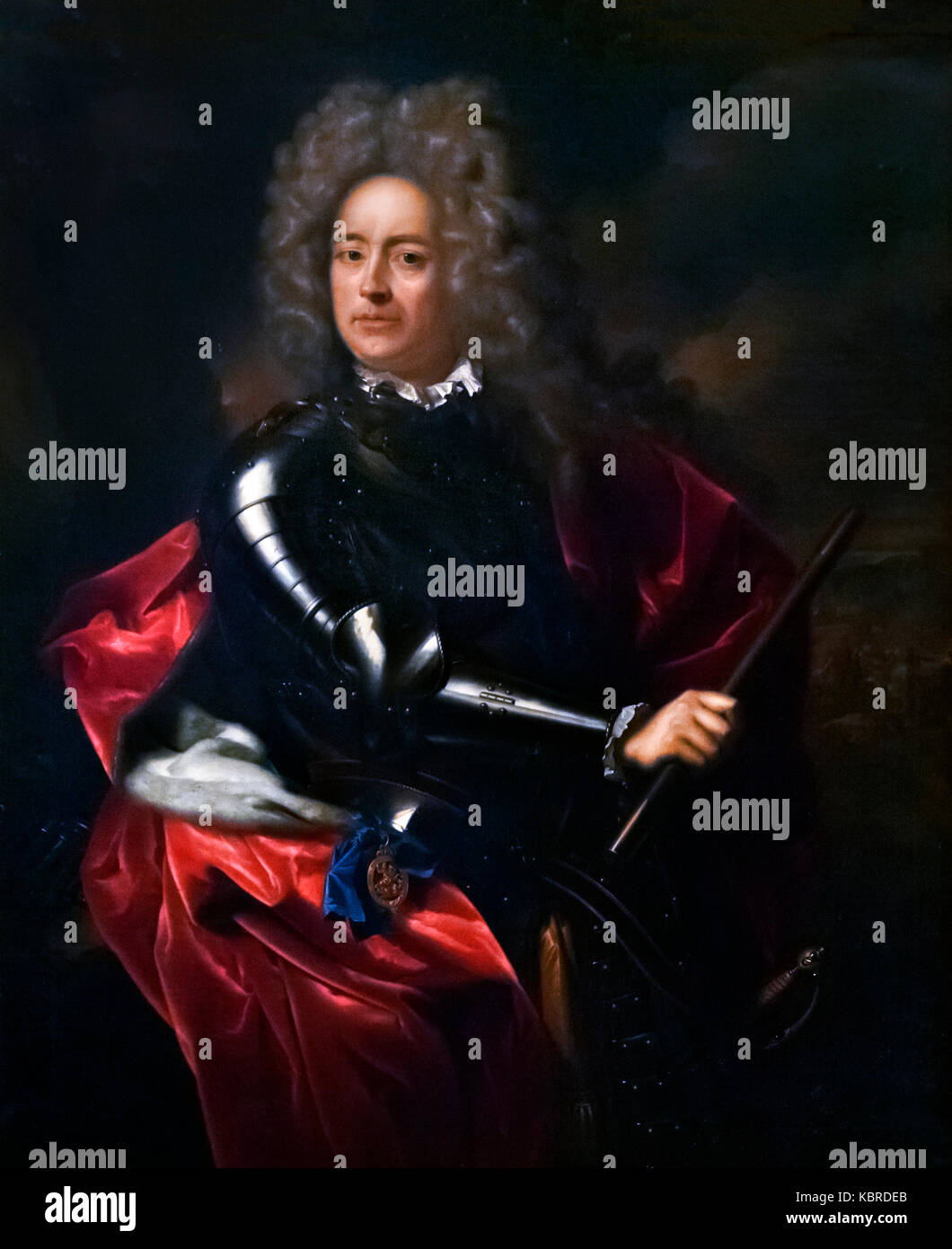 John Churchill, primo Duca di Marlborough (1650-1722), ritratto da Adriaen van der Werff, olio su tela, 1704 Foto Stock