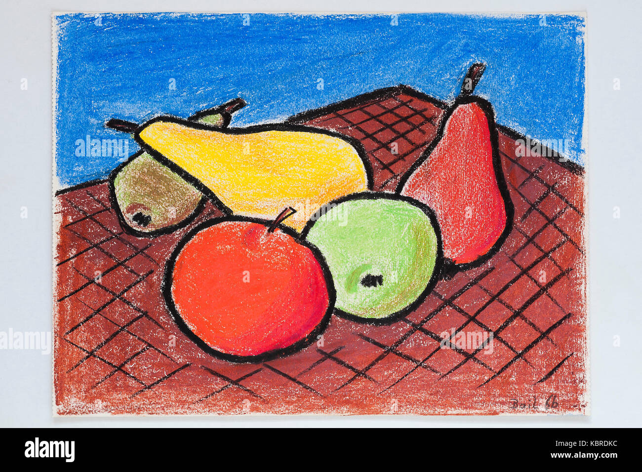 Frutta Disegno Pastello A Cera Pastello A Cera Pastello A Cera Matita Grassa Di Disegno Per Bambini 12 Anni Germania Foto Stock Alamy