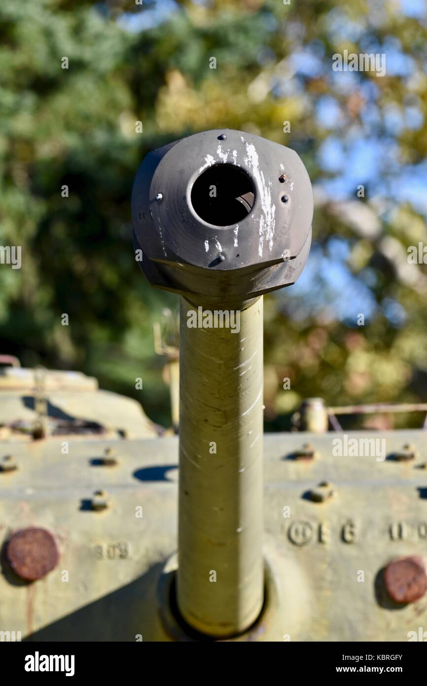 Canna di un m4a3 Sherman serbatoio Foto Stock