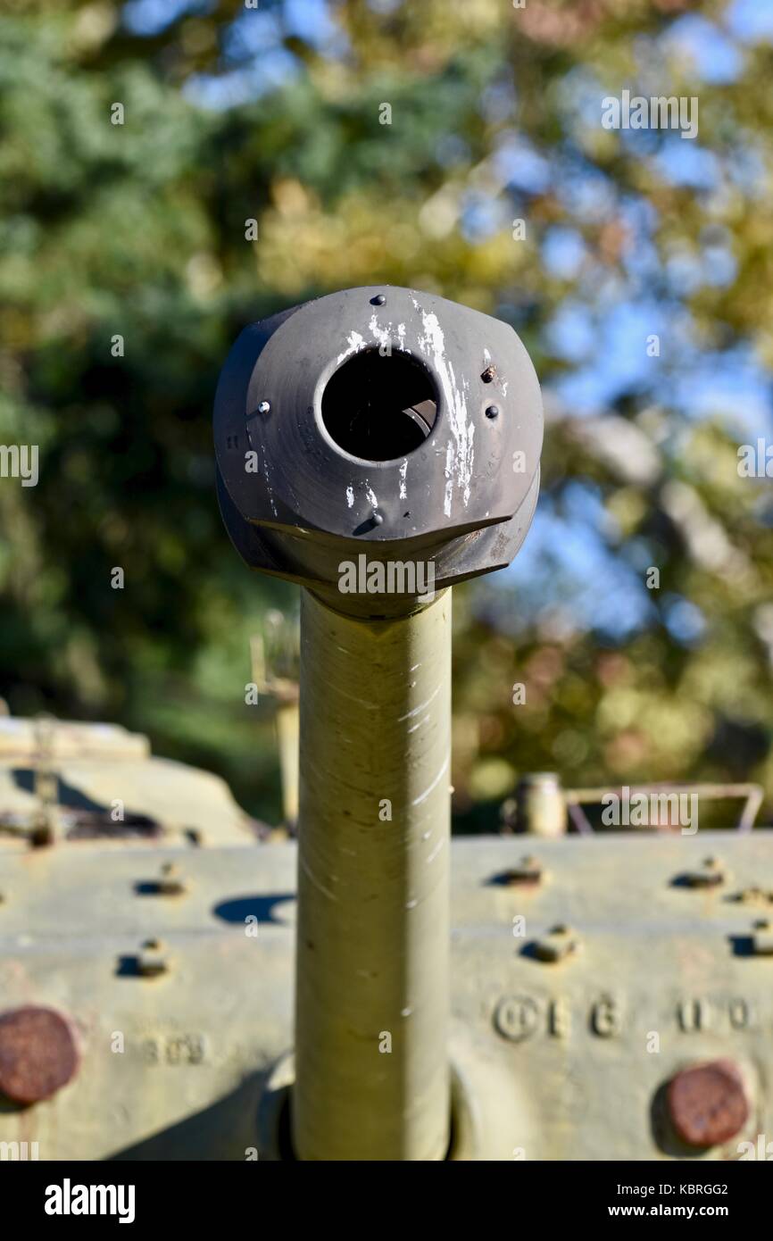 Canna di un m4a3 Sherman serbatoio Foto Stock