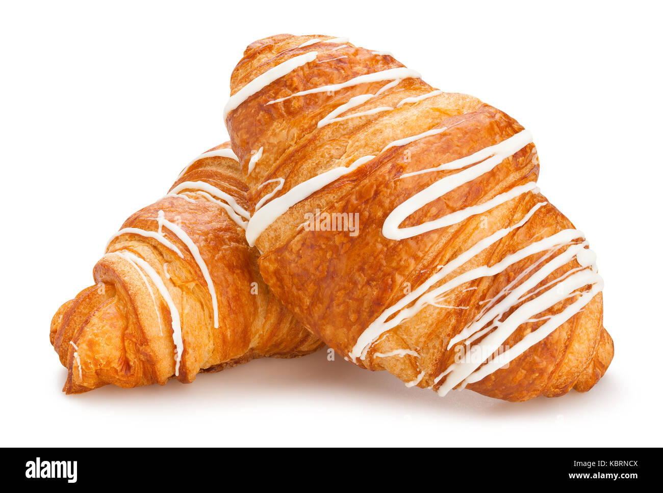 Percorso di croissant isolato Foto Stock