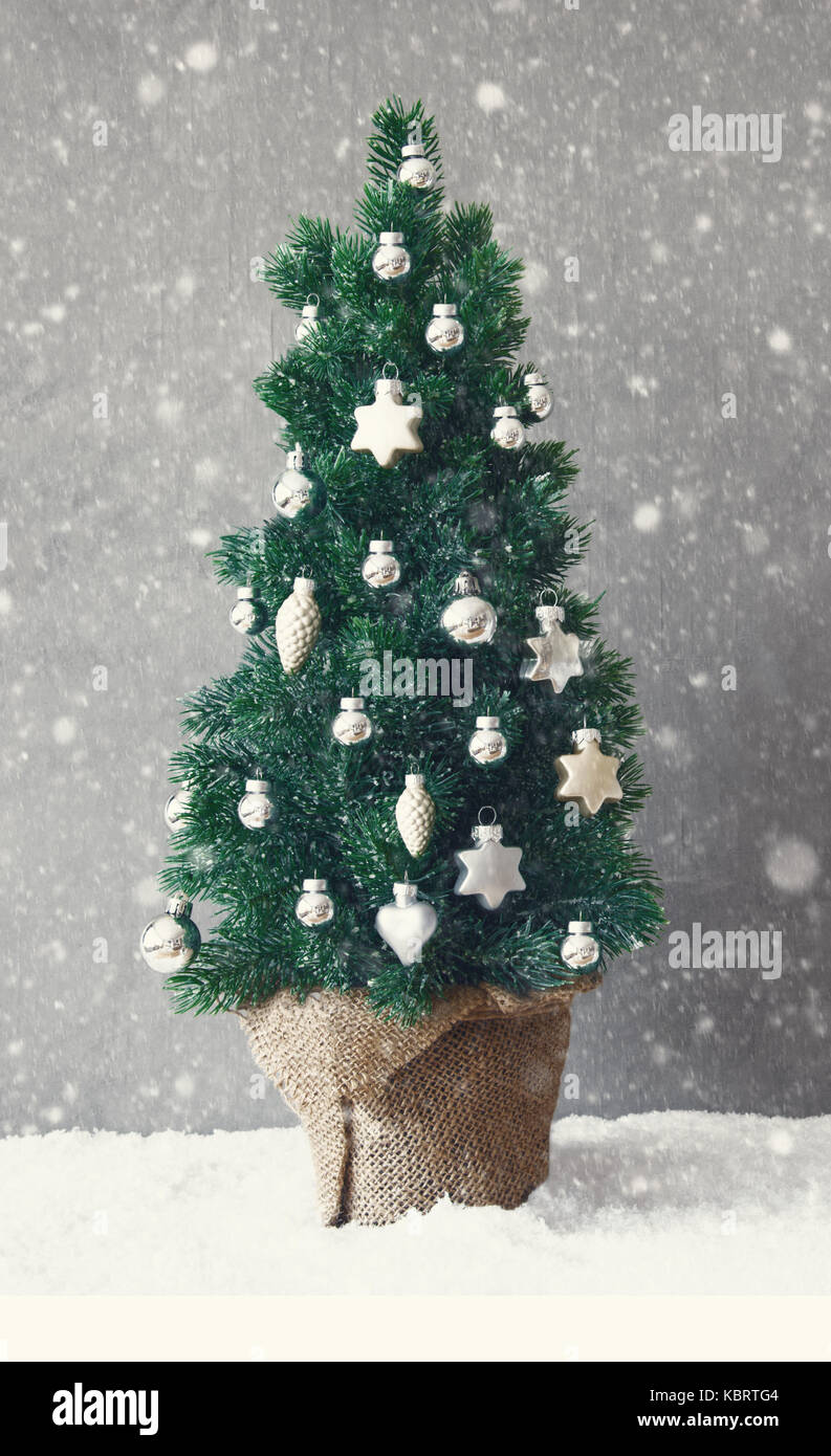 Struttura ad albero verticale, i fiocchi di neve, PALLA DI NATALE ornamento Foto Stock