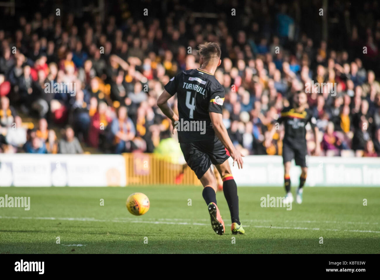 Motherwell vs partec thistle football 30092017 Foto Stock