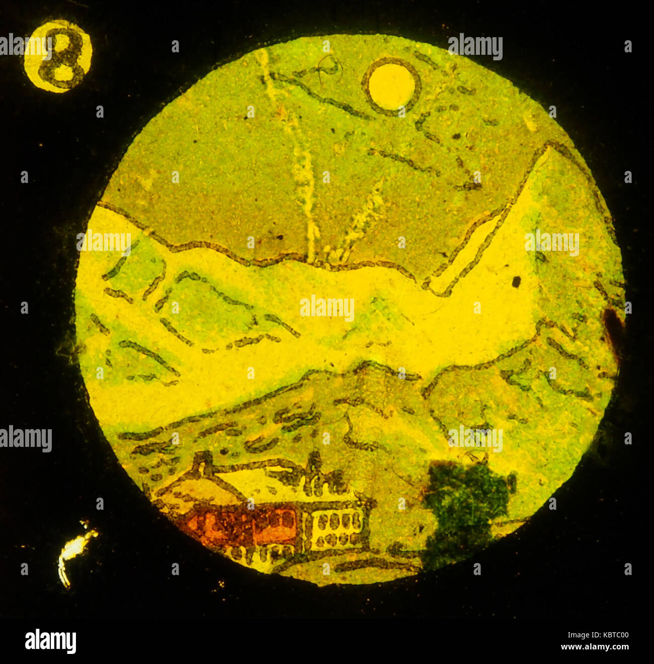 Una collezione di 16 immagini incorniciate raffiguranti vari edifici e paesaggi, che mostrano scene architettoniche e naturali. La disposizione del telaio evidenzia i valori estetici del design dei primi anni del XX secolo. Foto Stock