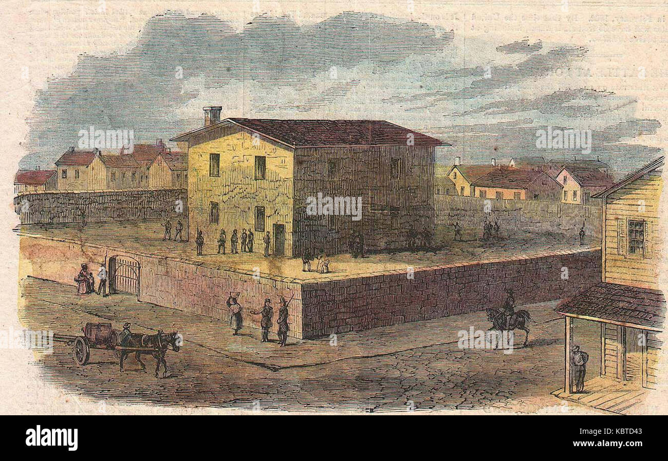 1862 Harper's settimanale guerra civile vista di Richmond, Virginia Geographicus Richmond harpersweekly 1862 parte02 Henrico county jail Foto Stock