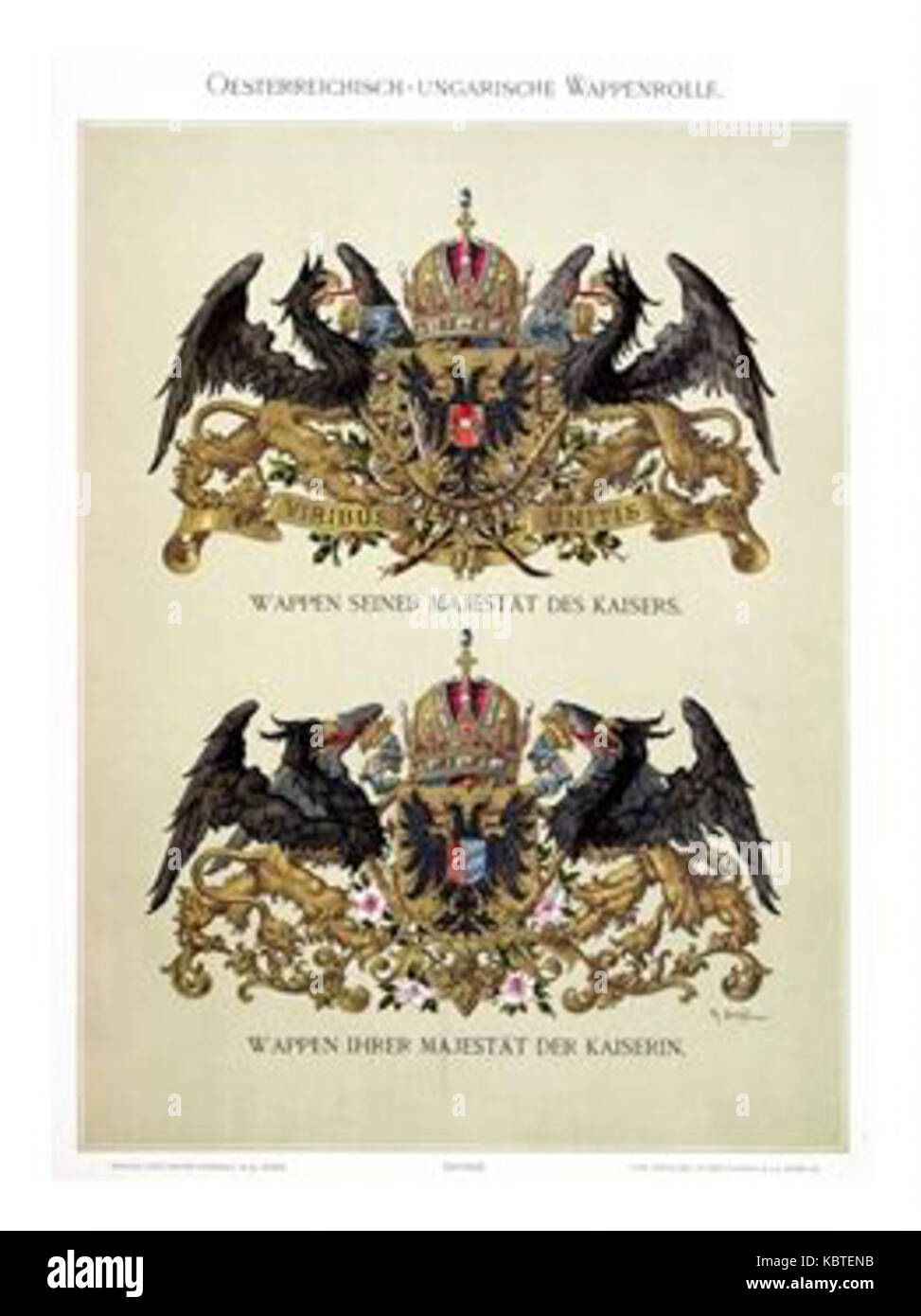 172481piastra con gli stemmi dell'Imperatore Franz Joseph I e l'Imperatrice Elisabetta di Baviera poster Foto Stock