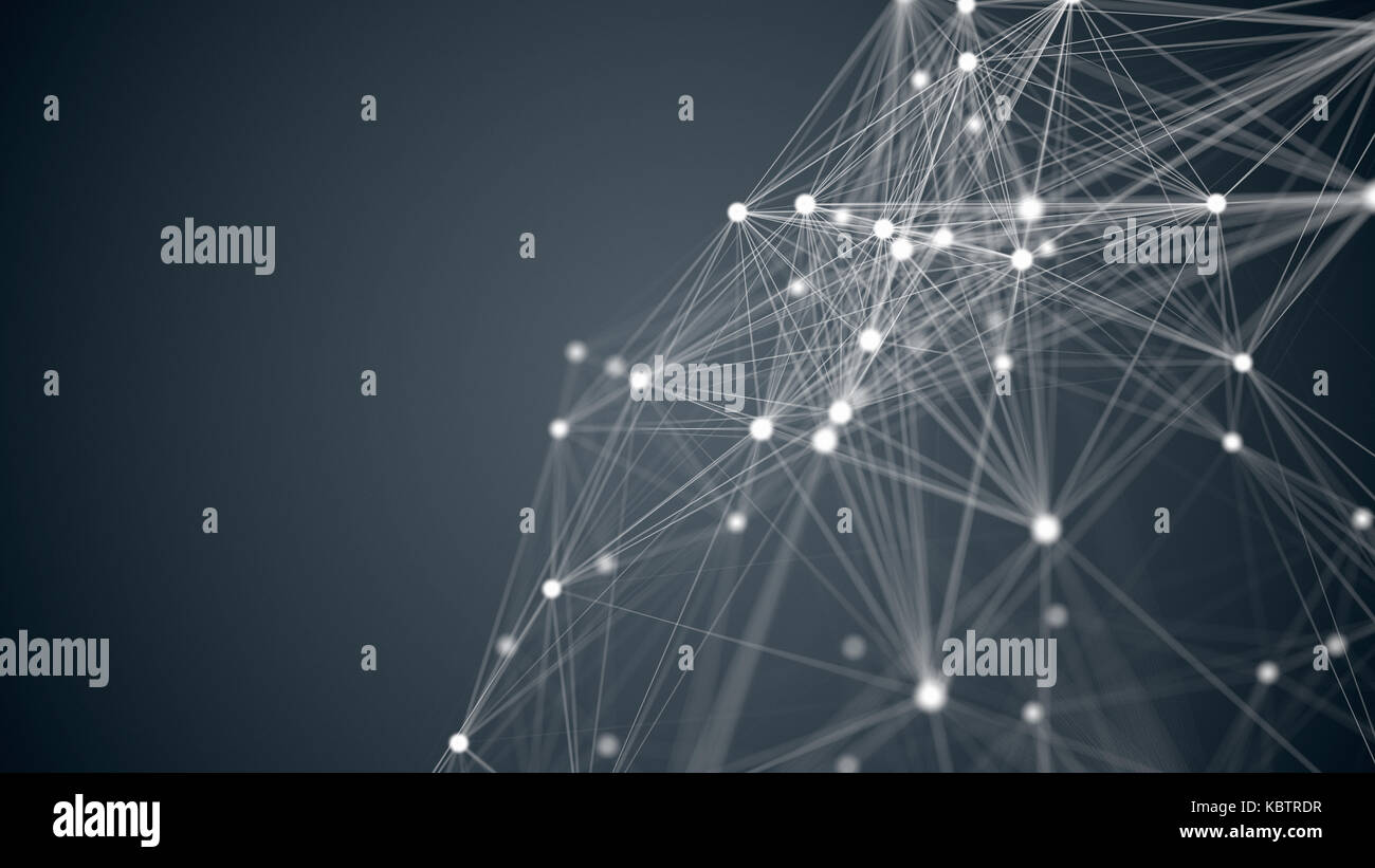 Abstract background rete linee collegate Foto Stock