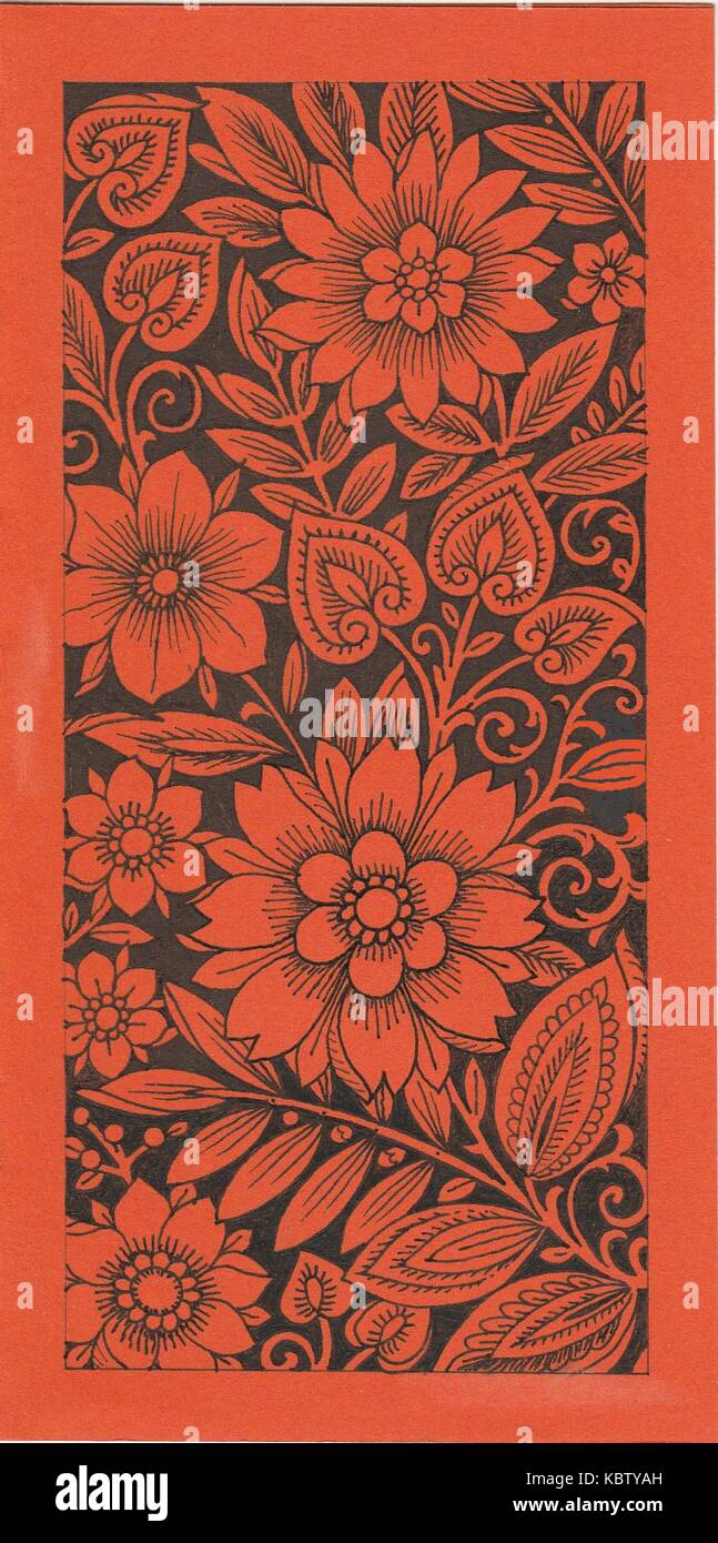 Blumen Orange-schwarz HF Illustrazione Vettoriale