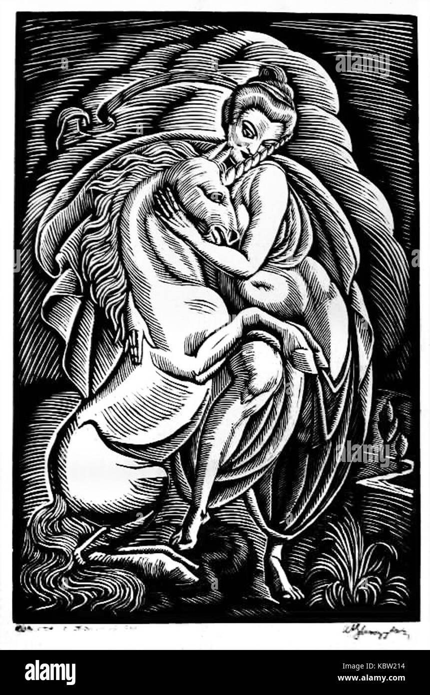 Skoczylas dama con unicorno Foto Stock