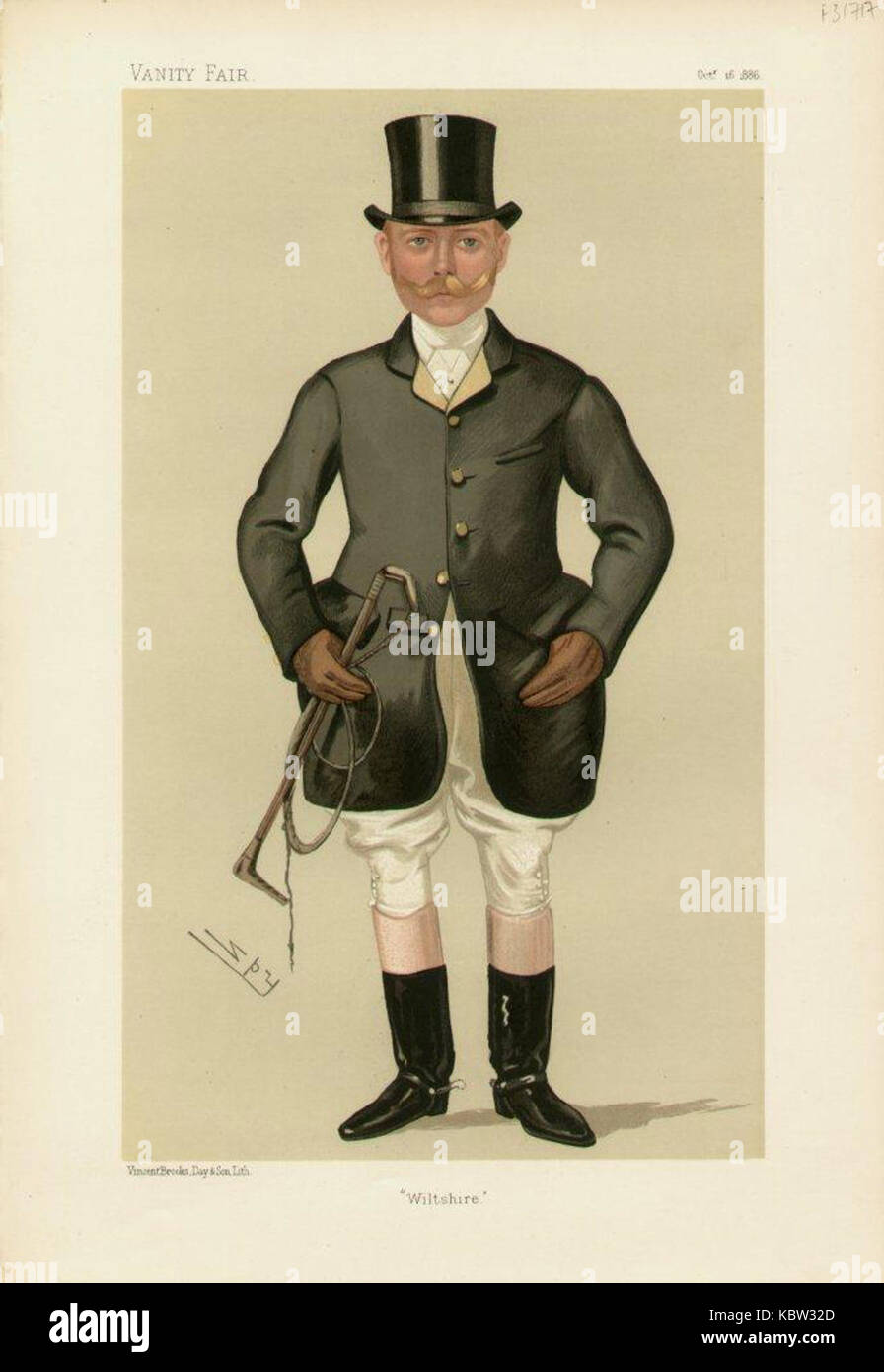 Un ritratto di Walter Hume Long, apparso nel numero del 16 ottobre 1886 di Vanity Fair, catturando la sua personalità pubblica e il suo contributo alla politica britannica durante la fine del XIX secolo. Foto Stock