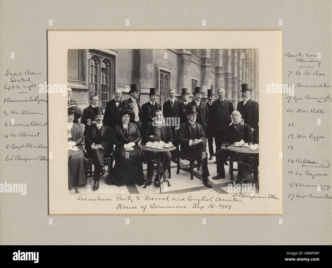 Pranzo di festa in francese e in inglese aviatori da Sir (Giovanni) Benjamin pietra (2) Foto Stock