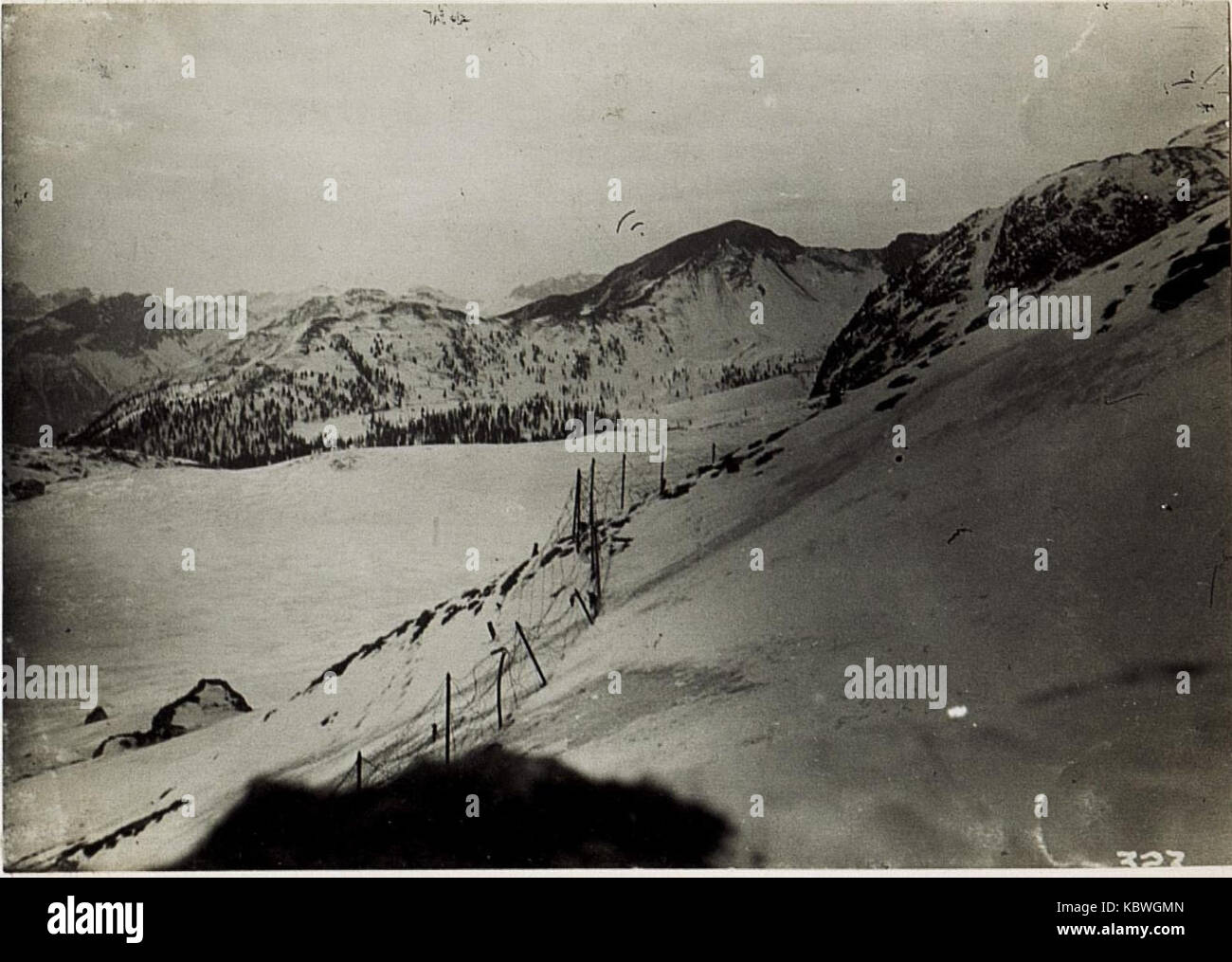 Blick vom Valparola Sattel gegen Col di Lana, 24.1.1916. (BildID 15582450) Foto Stock