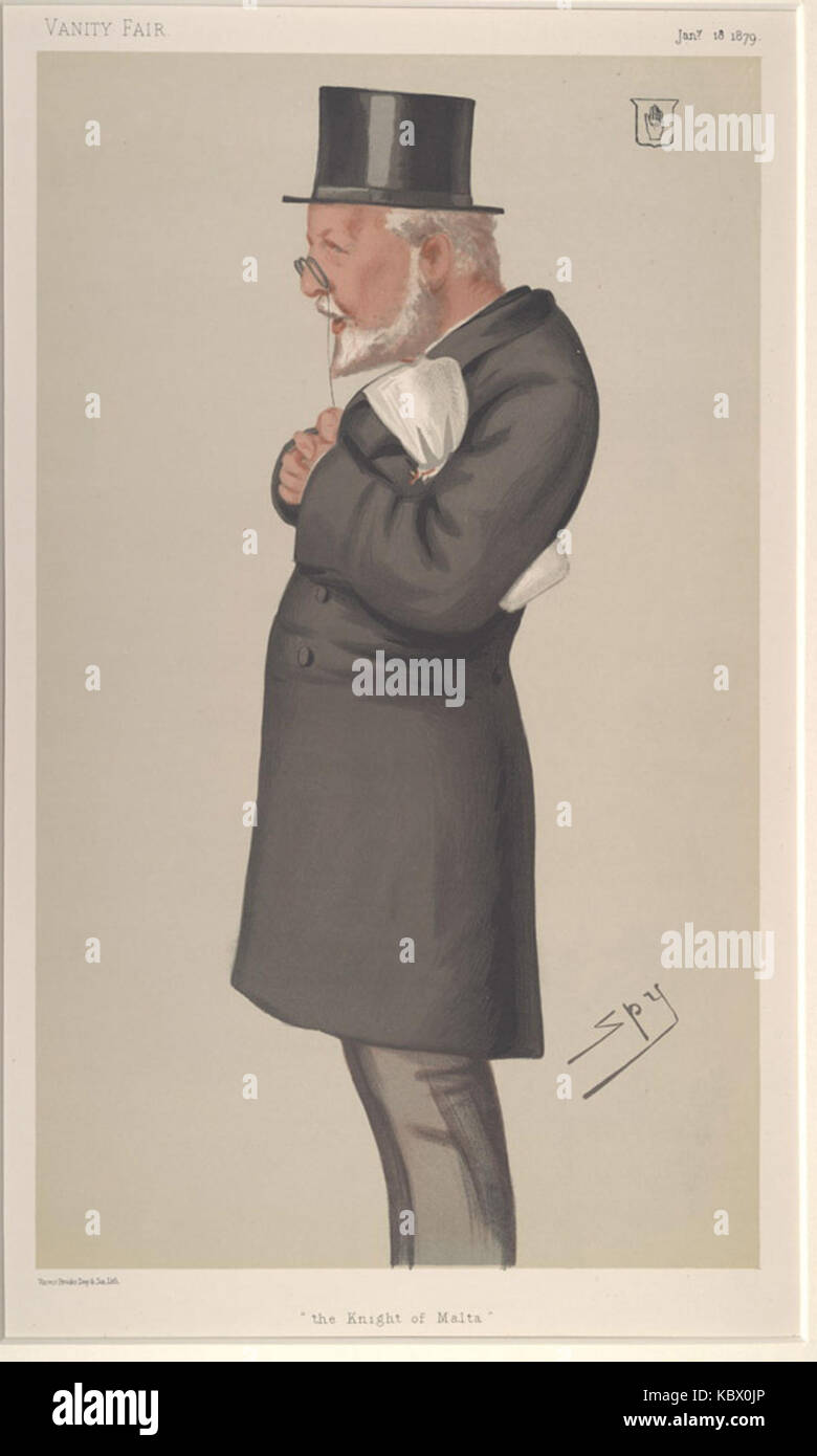 Questa caricatura del 1879 di George Bowyer di Vanity Fair offre un ritratto satirico del politico. Vanity Fair, una popolare rivista britannica, era nota per i suoi cartoni animati politici e i commenti sociali durante la fine del XIX secolo. Foto Stock