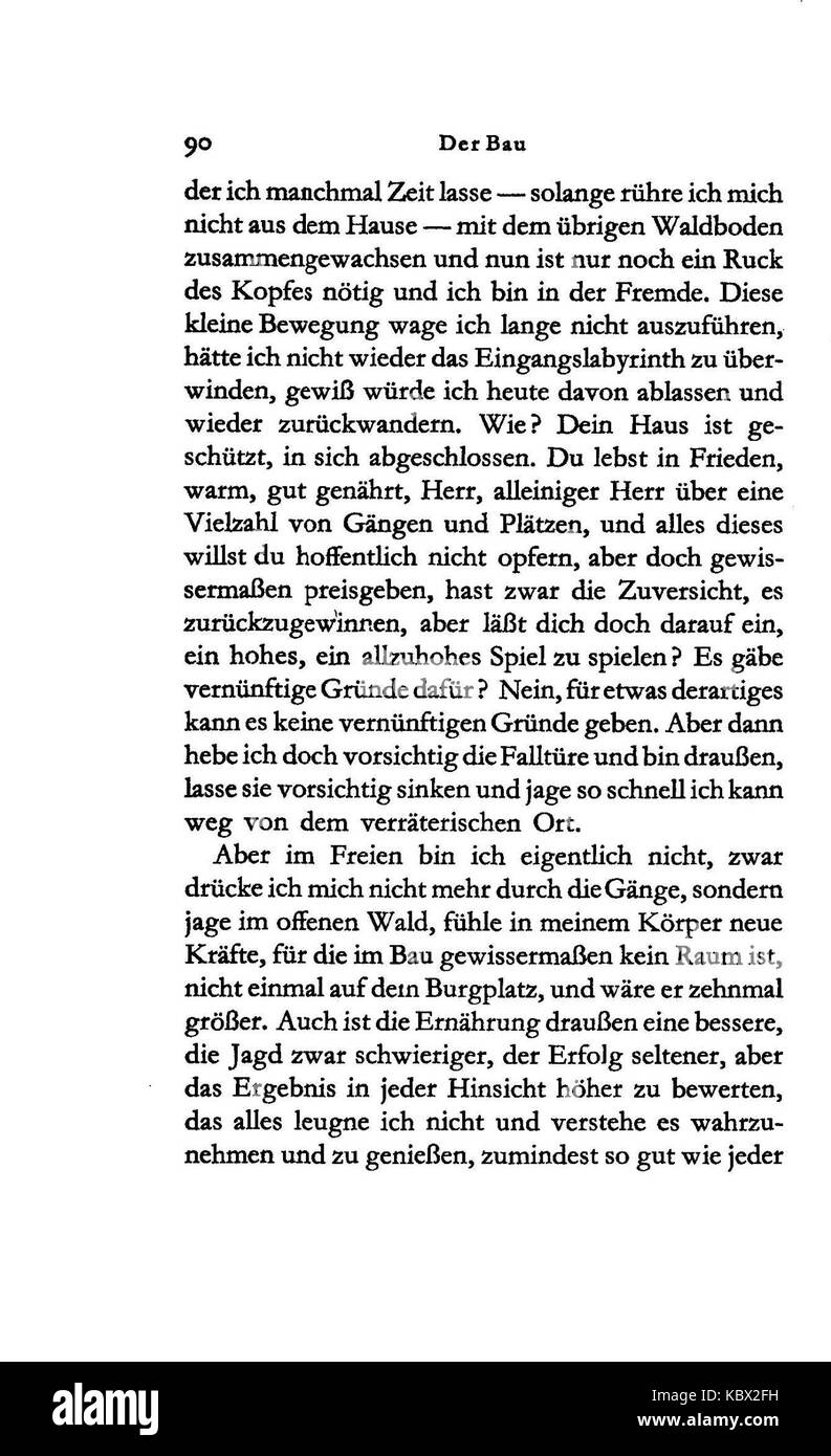 Questa immagine raffigura l'opera di Franz Kafka "Beim Bau der Chinesischen Mauer", tradotta come "l'edificio del muro cinese". Il pezzo approfondisce i temi dell'isolamento e delle strutture sociali, riflettendo lo stile letterario di Kafka. Foto Stock