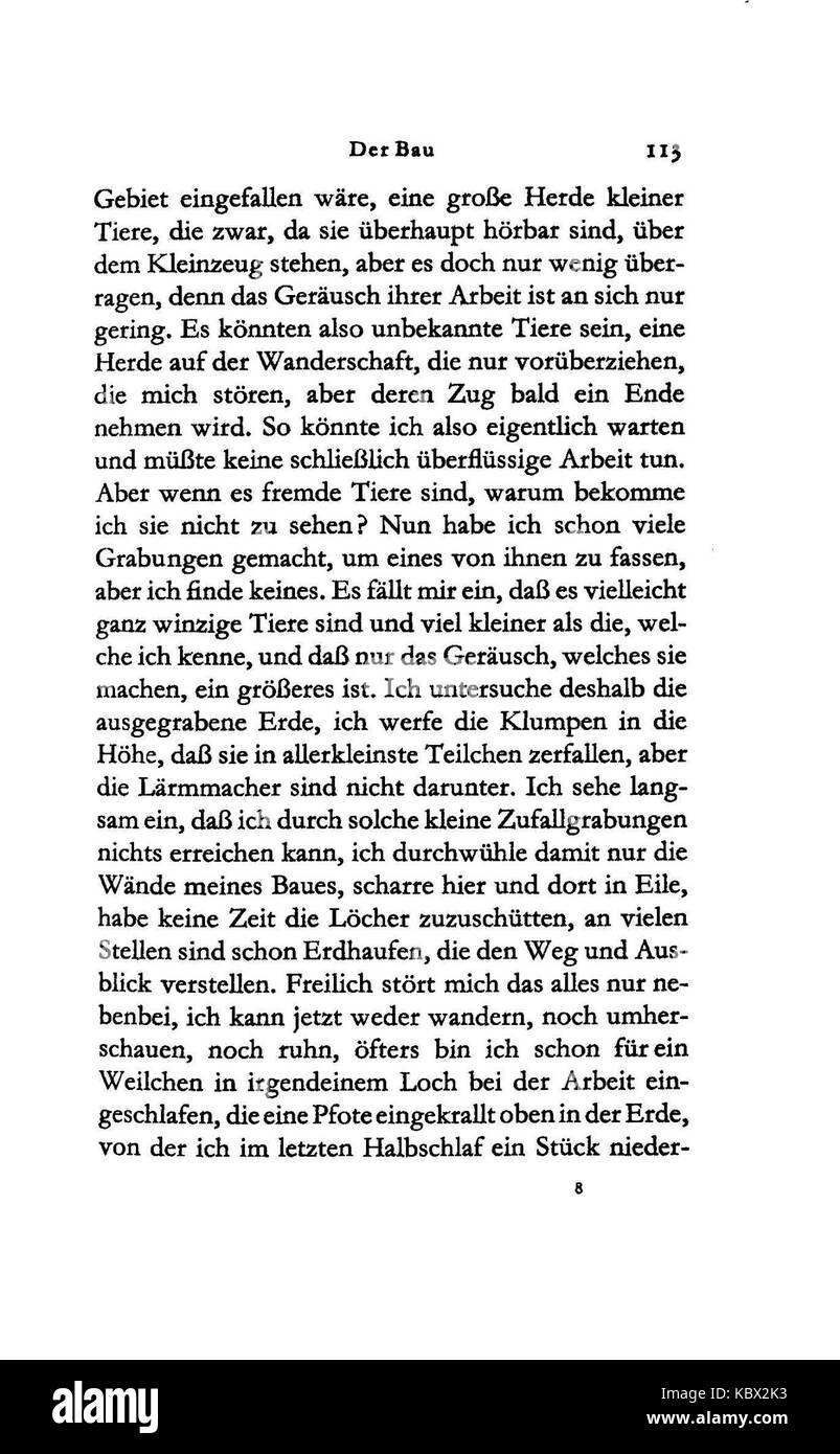 Kafka Beim Bau der Chinesischen Mauer 113 Foto Stock