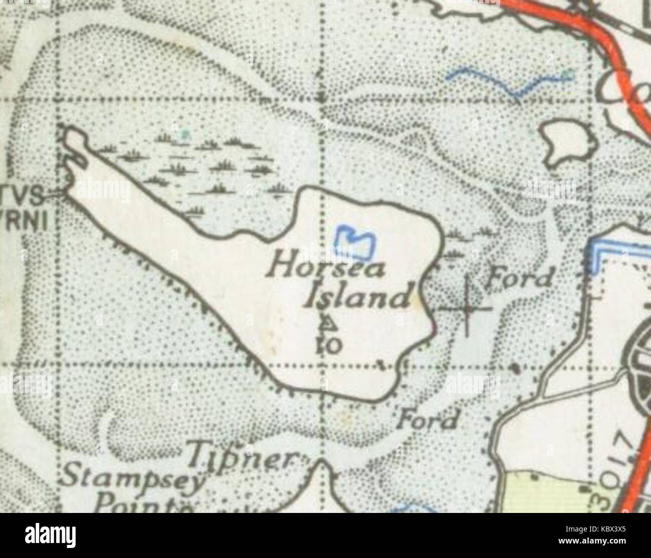 Horsea mappa dell'Isola 1945 Foto Stock