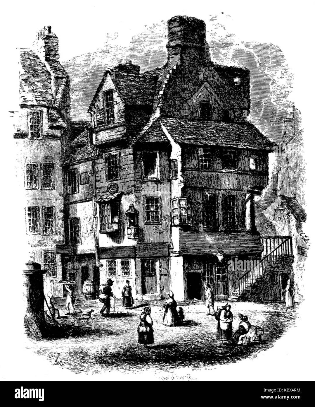 La casa di John Knox è un punto di riferimento storico a Edimburgo, in Scozia, associato alla vita di John Knox, una figura chiave nella riforma scozzese. La casa ora funge da museo che mostra il periodo della riforma. Foto Stock