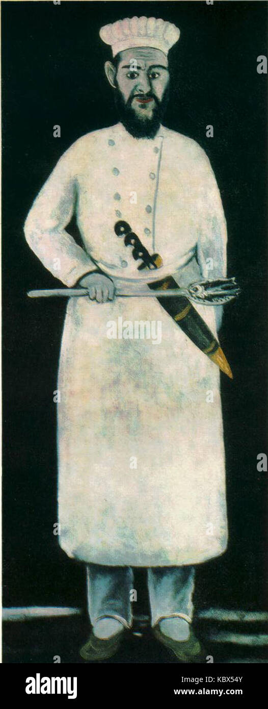 Niko U Pirosmani. Cuocere. Olio su tela cerata. Stato Museo di Arte della Georgia, Tbilisi, Georgia Foto Stock
