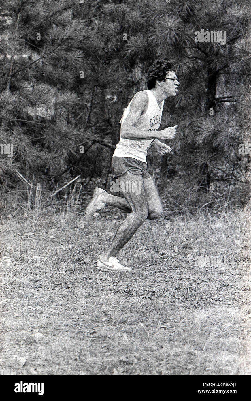 Dan dillon competere nel 1979 aau cross country Championships. Foto Stock
