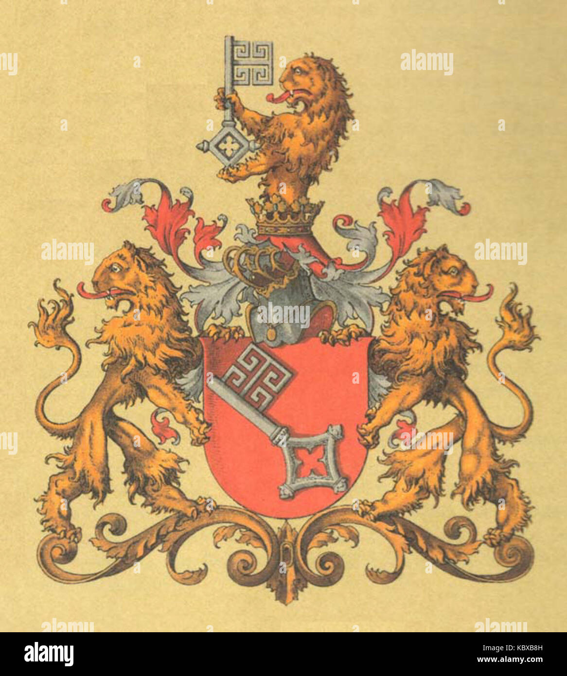 Wappen Deutsches Reich Freie und Hansestadt Bremen Foto Stock