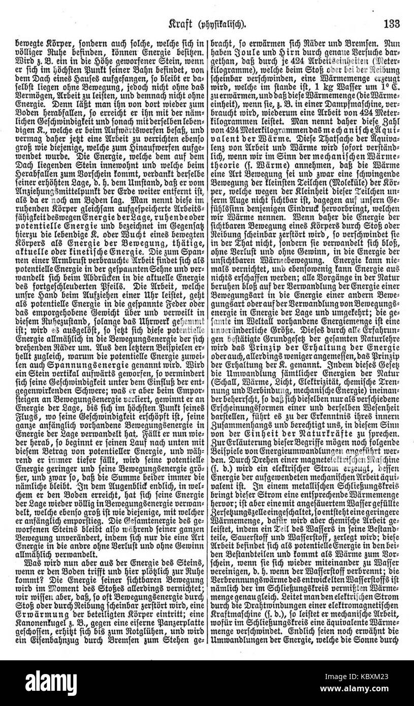 Questa immagine si riferisce a una pagina della serie di enciclopedie di Meyers, in particolare dal volume 10, pagina 133, che descrive i soggetti storici e culturali. Foto Stock