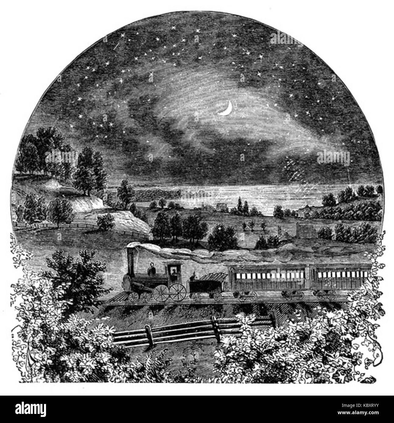 Il treno di notte Foto Stock