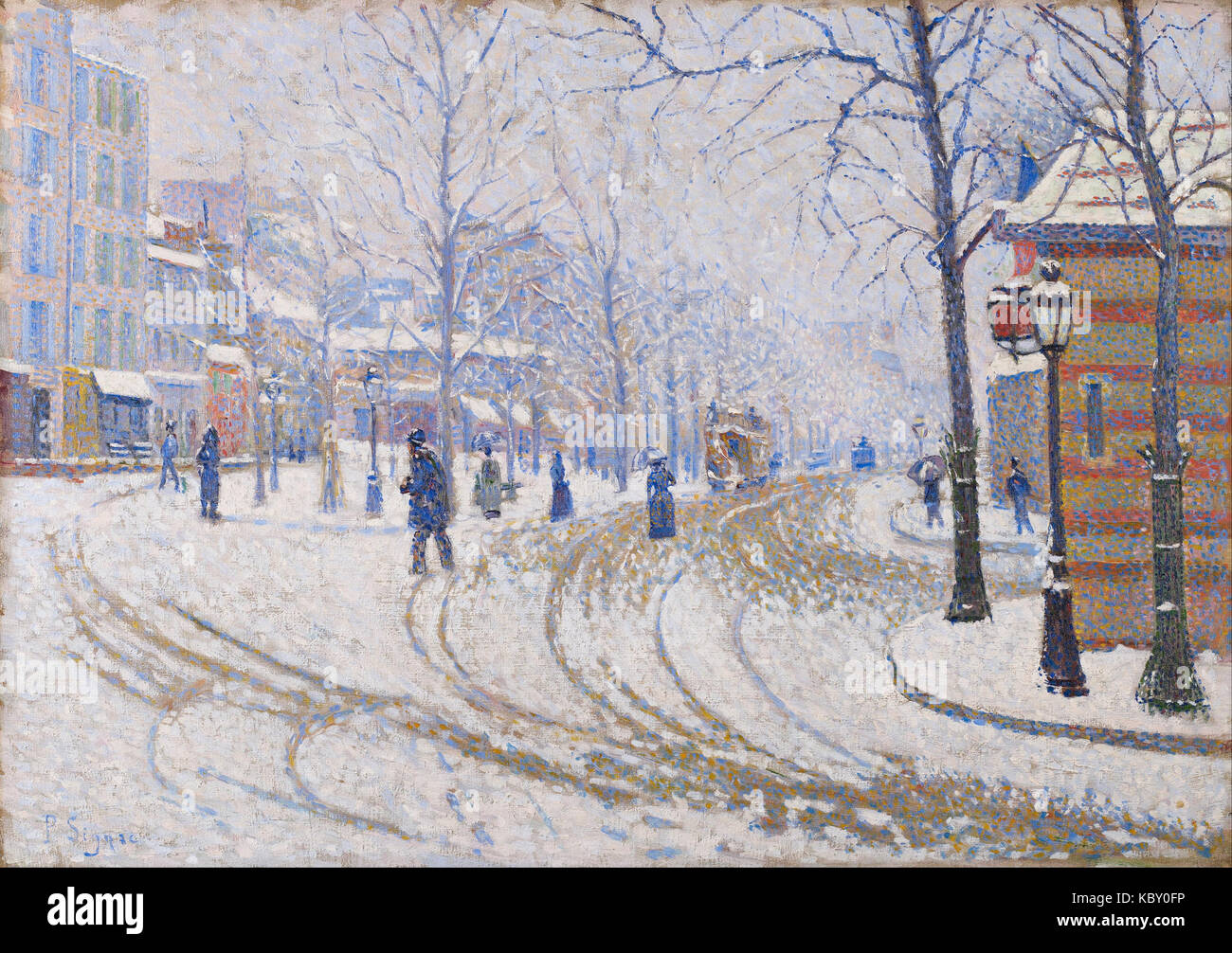 Paul Signac neve, Boulevard de Clichy, Paris Foto Stock