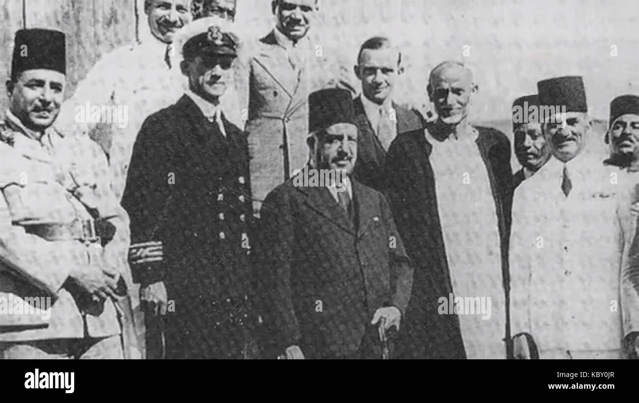 Talaat harb in montagna con pubblico 1933 Foto Stock