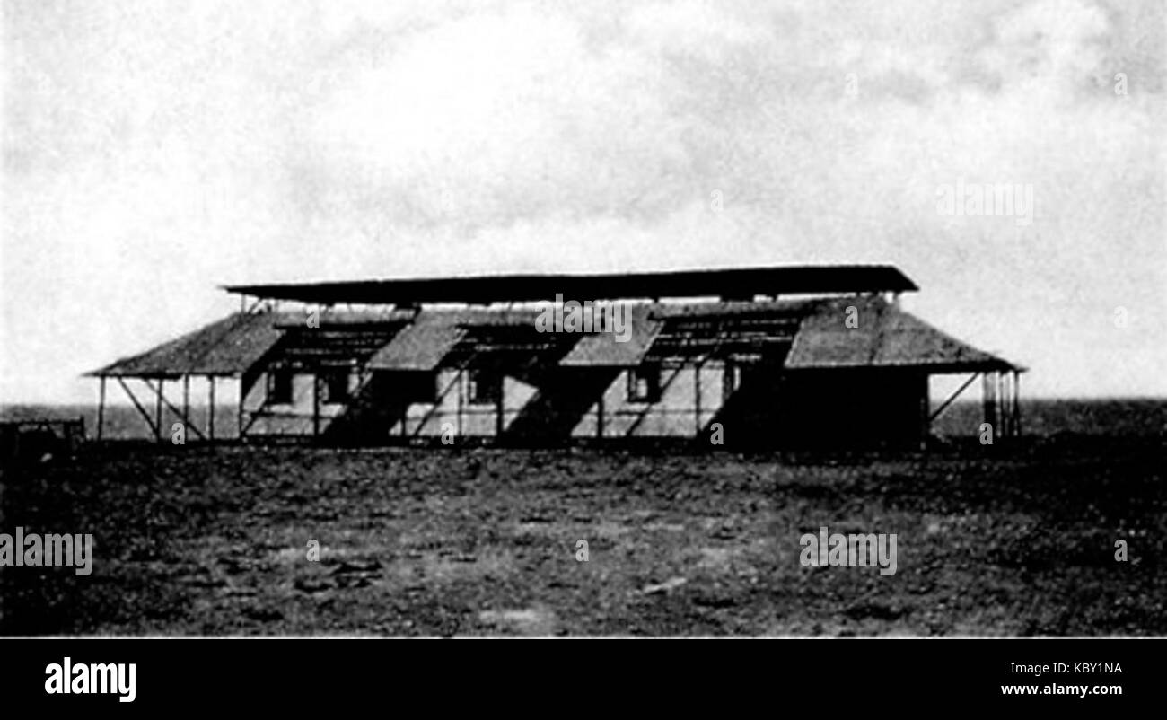 Deutsche Militairbaracke in Peitaiho Foto Stock