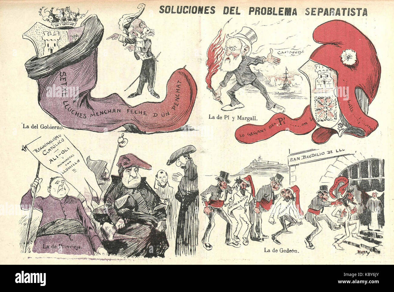 Soluciones del problema separatista, de Moya Foto Stock