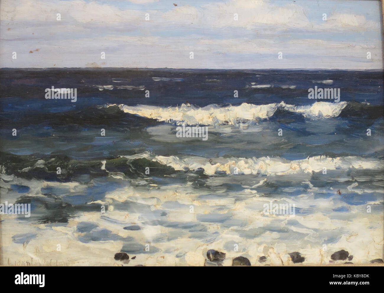 Untitled olio su tela, Lionel Walden, 5 5 ottavi x 8.75, $3.300, 196 Foto Stock