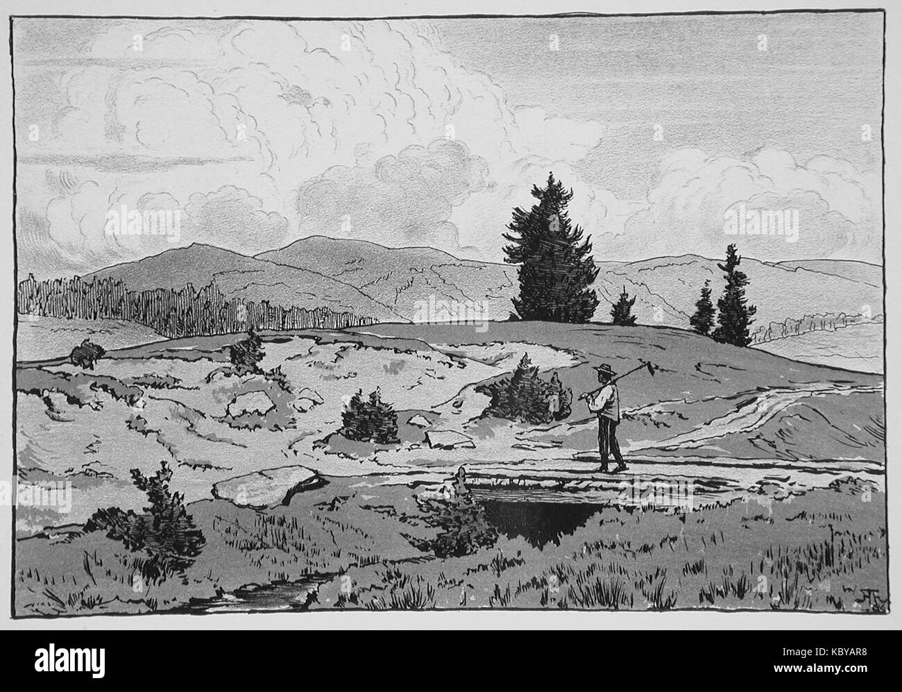 Hans Thoma Landschaft (ca. 1896) Foto Stock