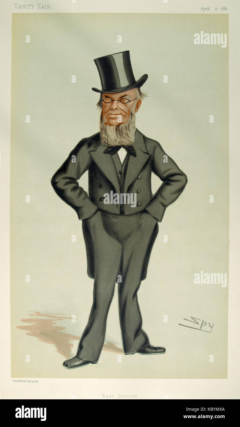 Questa caricatura di George Burrow Gregory, apparsa in *Vanity Fair* il 17 aprile 1880, offre una visione satirica del politico britannico, che riflette il tono satirico e la critica culturale caratteristica della pubblicazione in quel momento. Foto Stock