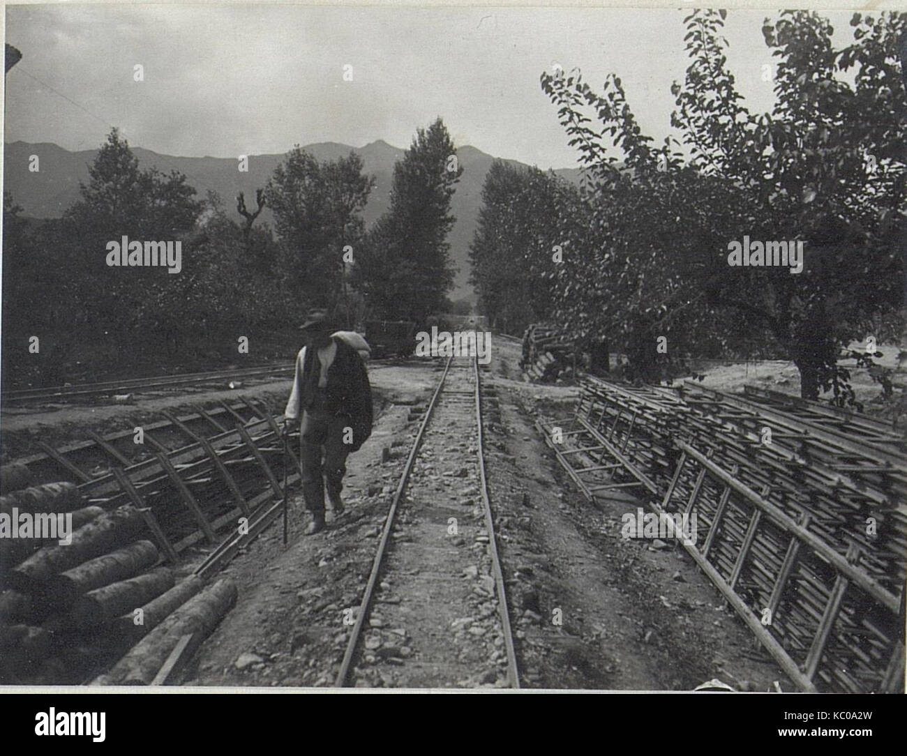 Abzweigung Rollbahnstrecke 14 15 km. (BildID 15672919) Foto Stock