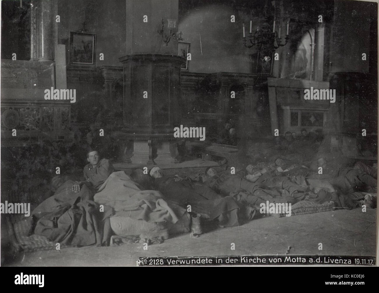 Verwundete in der Kirche von Motta a.d.Livenza 19.11.17. (BildID 15611724) Foto Stock