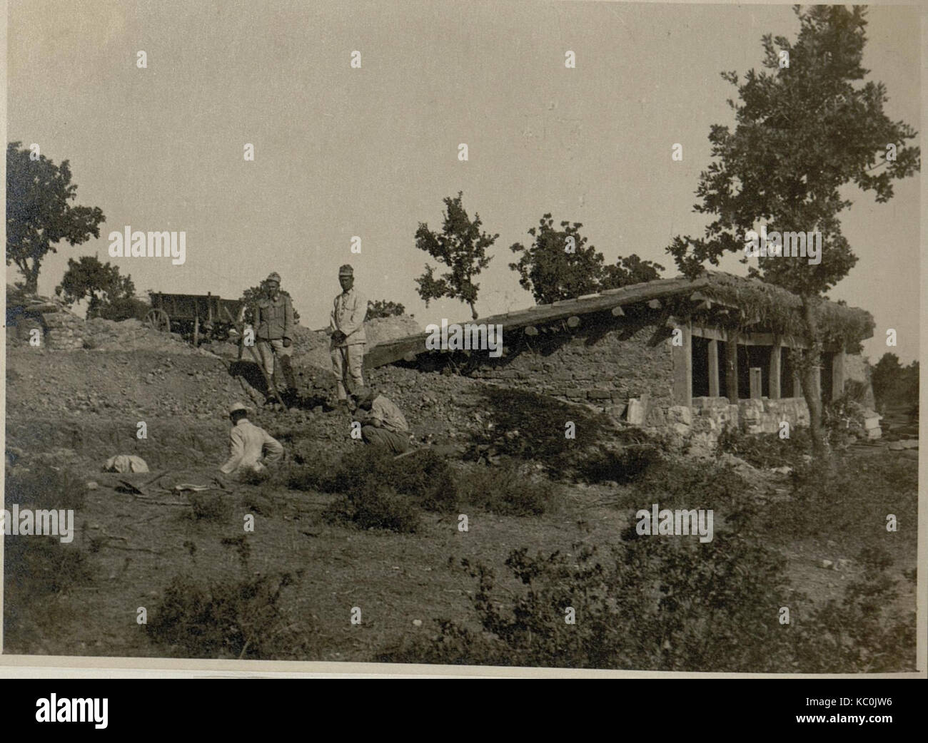 Protzenstellung Bau der Winterquartiere. (BildID 15546521) Foto Stock