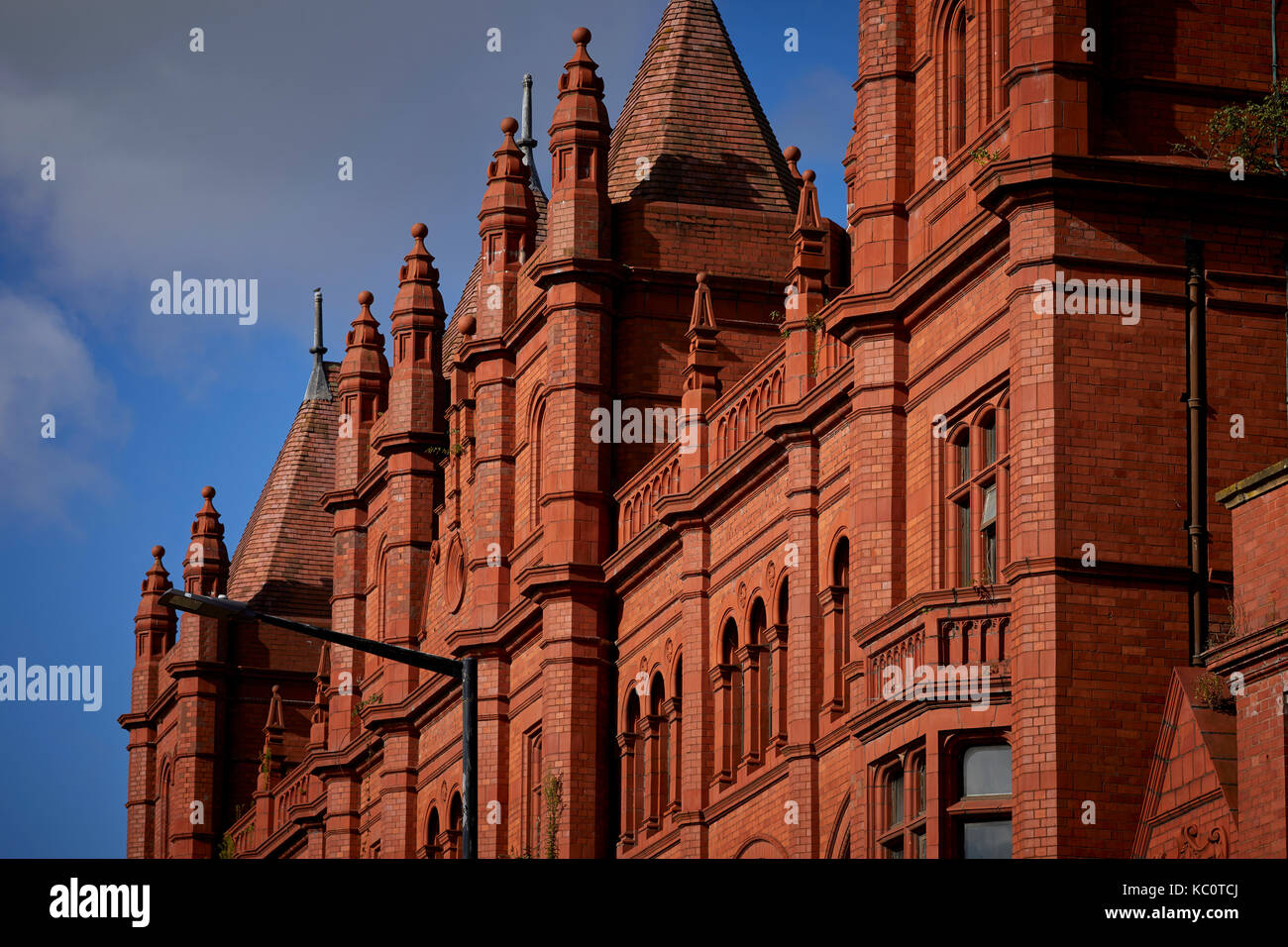 Il Grade ii Listed è un mattone rosso Duckworth essenza della fabbrica, Old Trafford costruito 1896 per Duckworth e Co architetti Briggs e Wostenholme di Blackburn Foto Stock