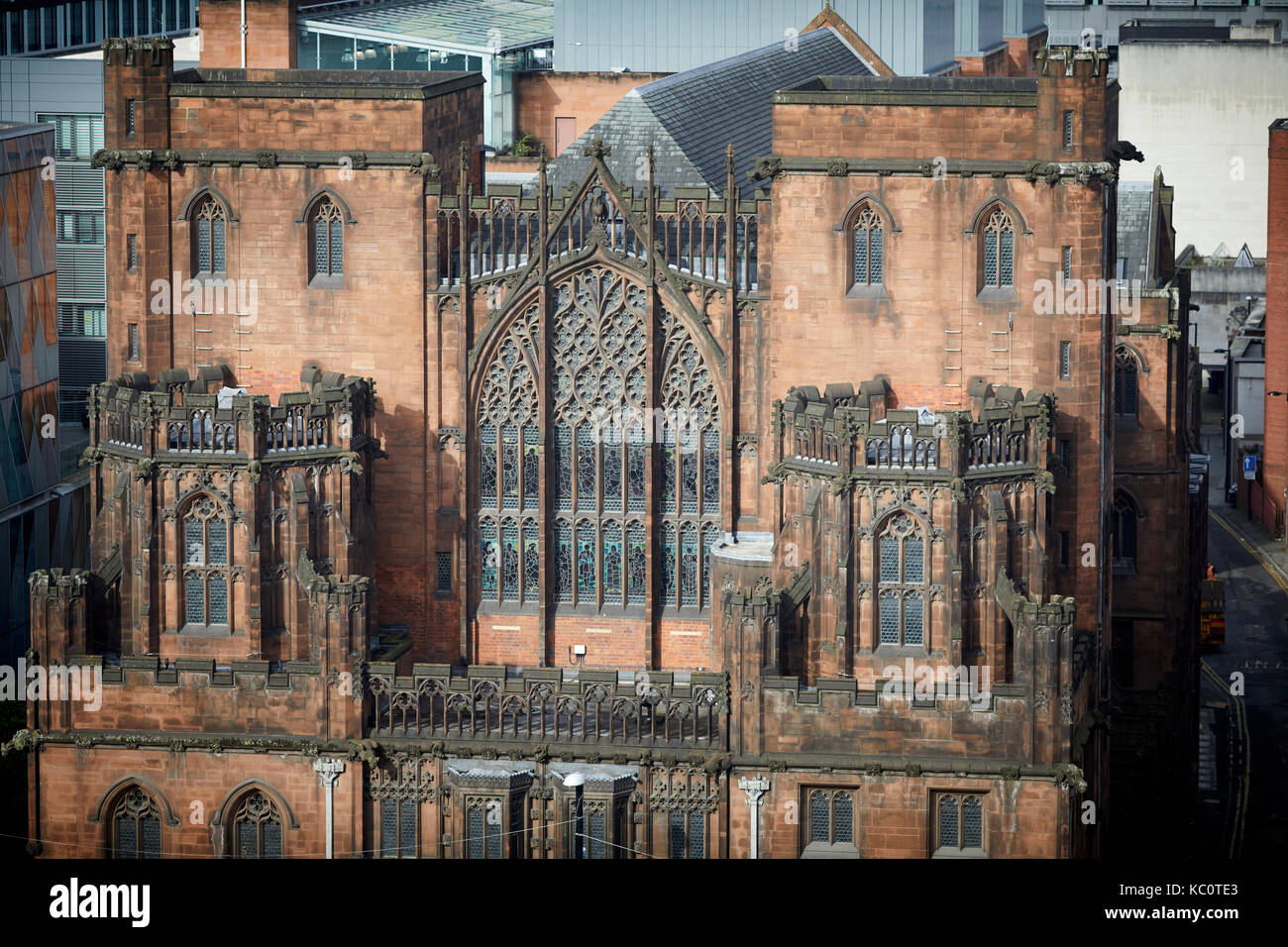 Grado che ho elencato lo stato John Rylands Library è un tardo-Victorian edificio neo-gotico di Deansgate Manchester mantenuto dall Università di Manchester Foto Stock