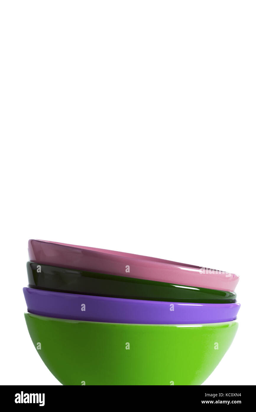 Set di bocce isolati su sfondo bianco. Foto Stock