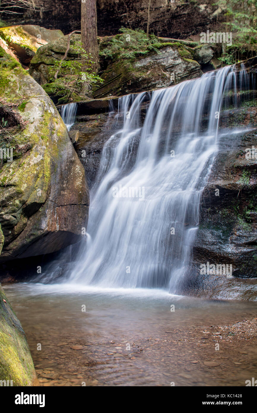 Cascate Nascoste di caduta di acqua hocking hills ohio Foto Stock